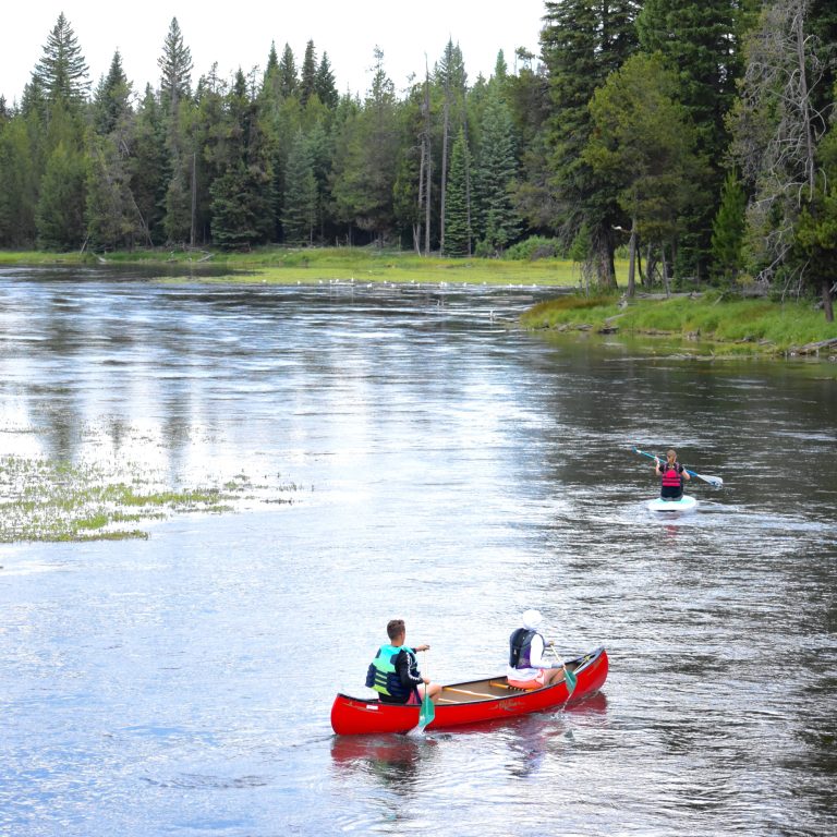2 kayaks on the river