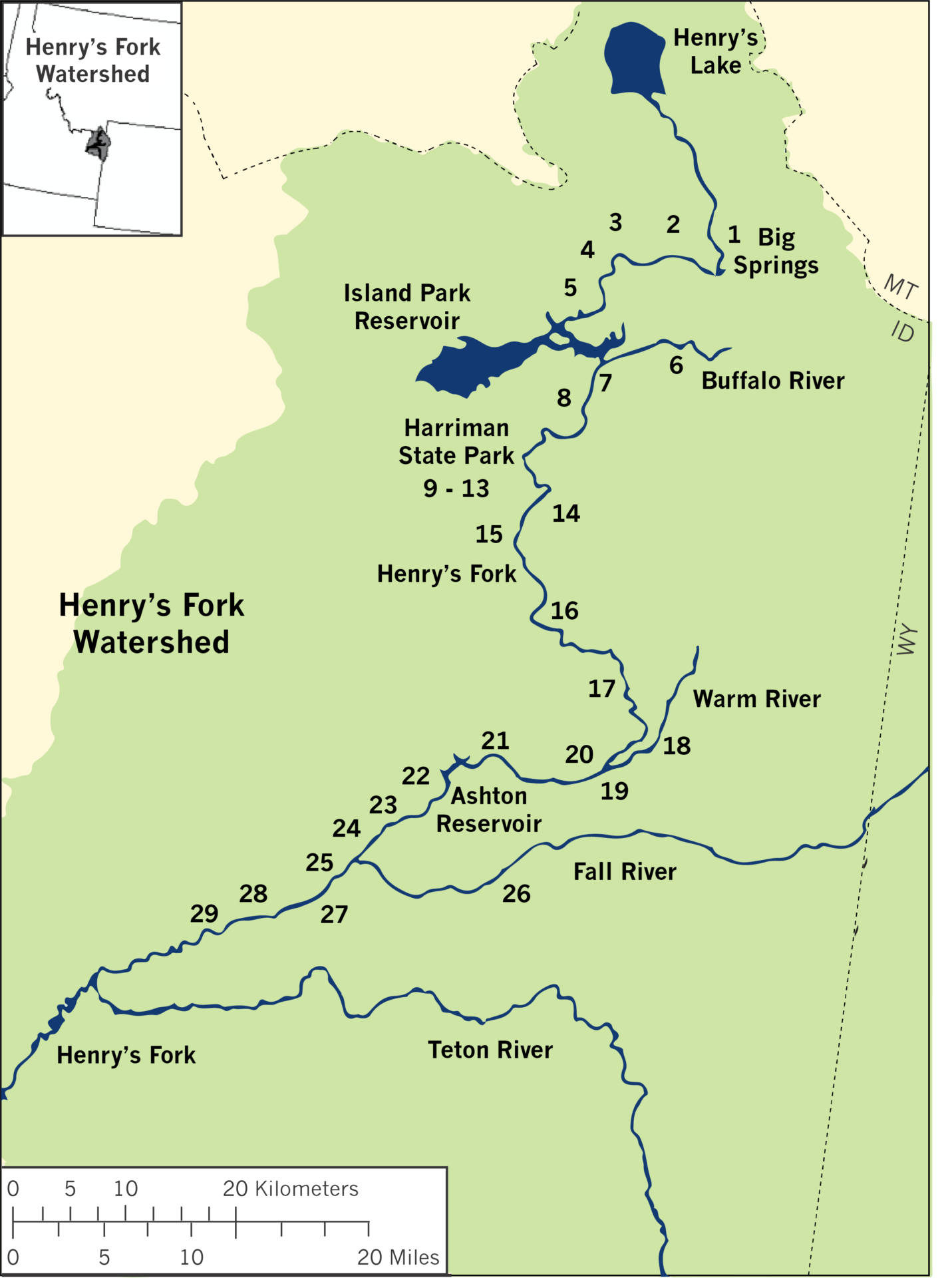 Map of Snake River