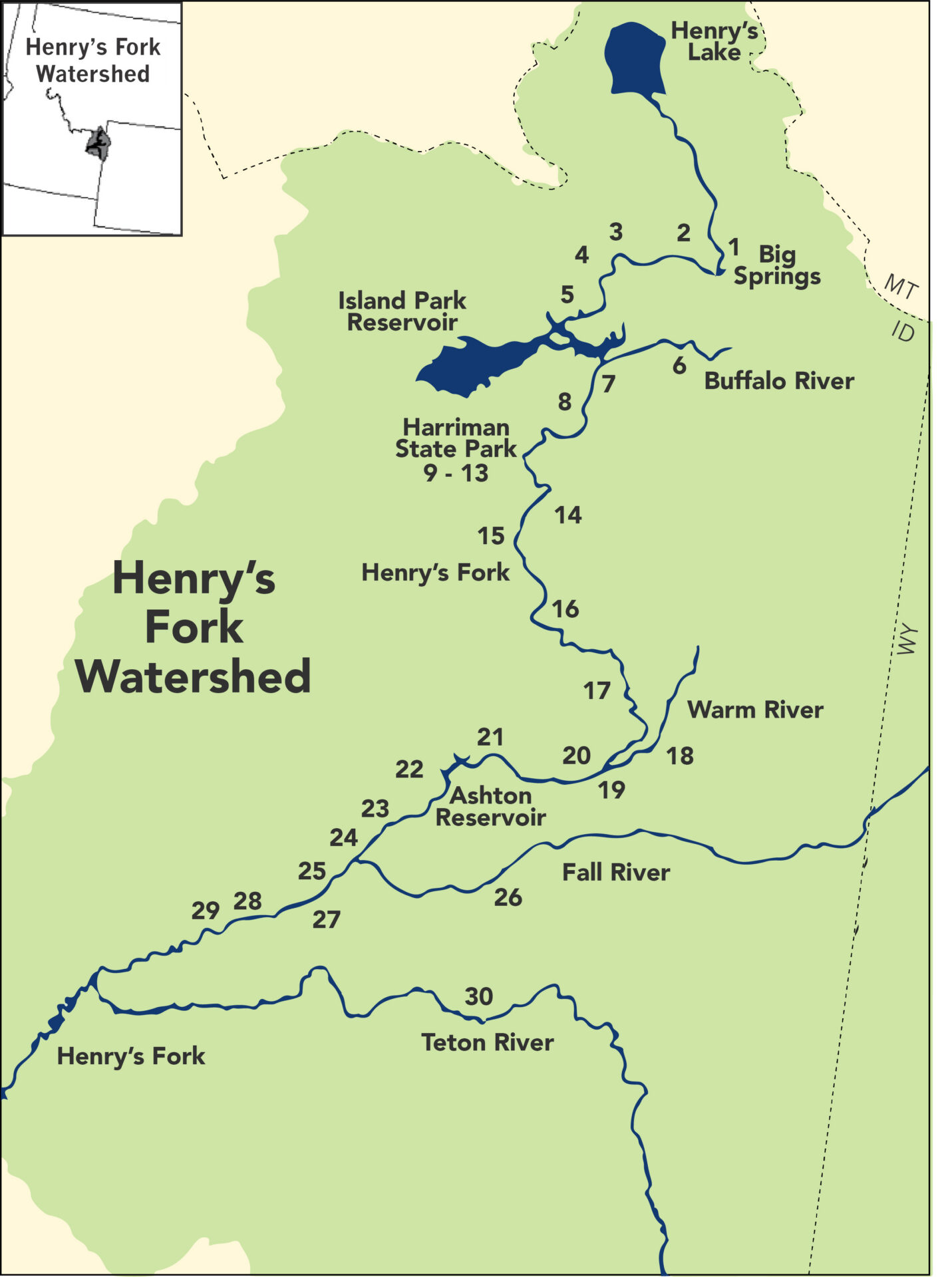 Map of Snake River