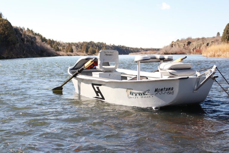 Empty boat on the river