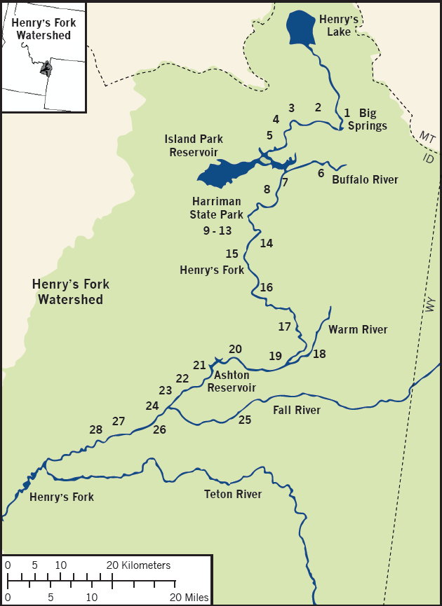 Map of Snake River