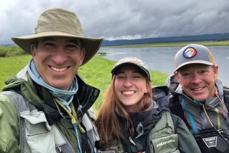 3 smiling people