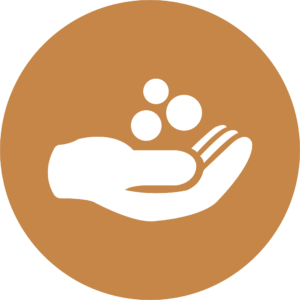 Giving hand decal